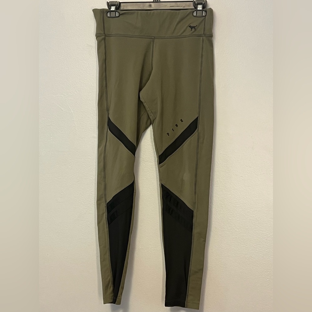 PINK Victoria Secret leggings, medium, army green and black!